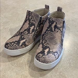 Snake print sneakers